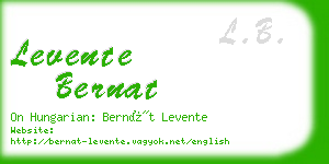 levente bernat business card